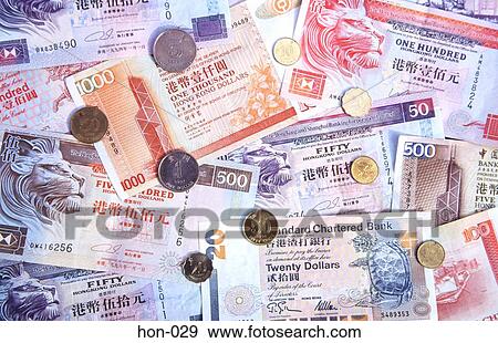 Display of Hong Kong Banknotes and Coins View Large Photo Image Stock Photo - Display of Hong Kong Banknotes and Coins. Fotosearch