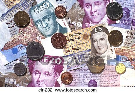 Display of Irish Currency View Large Photo Image Stock Image - Display of Irish Currency. Fotosearch