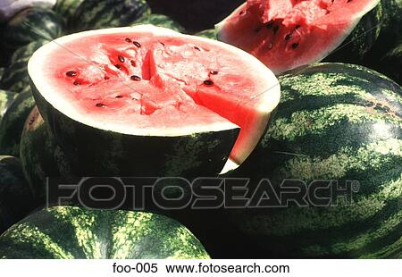 Stock Photography - Display of Watermelons Italy. Fotosearch