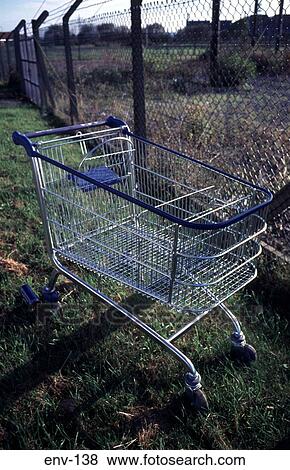 Dumped Supermarket Trolley UK View Large Photo Image Stock Photo - Dumped Supermarket Trolley UK. Fotosearch