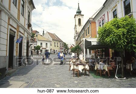 Dumtsa Jeno utca Szentendre Hungary View Large Photo Image Stock Photo - Dumtsa Jeno utca Szentendre Hungary. Fotosearch