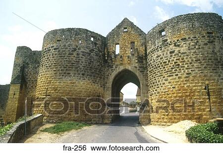 Stock Photograph - East Gate Domme France. Fotosearch