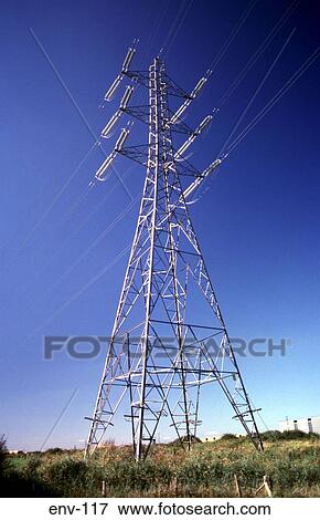 Electricity Pylon UK View Large Photo Image Stock Photo - Electricity Pylon UK. Fotosearch