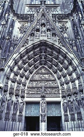 Entrance to Cologne Cathedral Germany View Large Photo Image Stock Photo - Entrance to Cologne Cathedral Germany. Fotosearch
