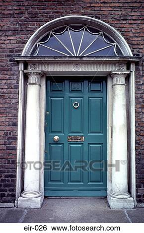 Entrance to Georgian House with Green Door Dublin View Large Photo Image Stock Photograph - Entrance to Georgian House with Green Door Dublin. Fotosearch