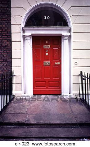 Entrance to Georgian House with Red Front Door View Large Photo Image Stock Image - Entrance to Georgian House with Red Front Door. Fotosearch