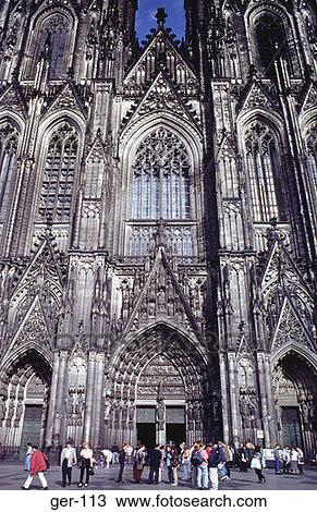 Stock Image - Facade of Cologne Cathedral Germany. Fotosearch