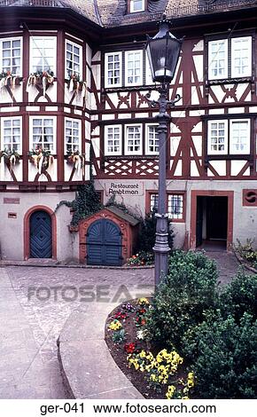 Facade Timber Framed Restaurant Neckargrmund View Large Photo Image Stock Image - Facade Timber Framed Restaurant Neckargrmund. Fotosearch