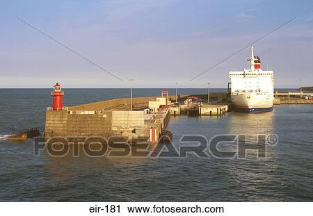 Ferry by Harbour Wall Rosslare Wexford Ireland View Large Photo Image Stock Image - Ferry by Harbour Wall Rosslare Wexford Ireland. Fotosearch