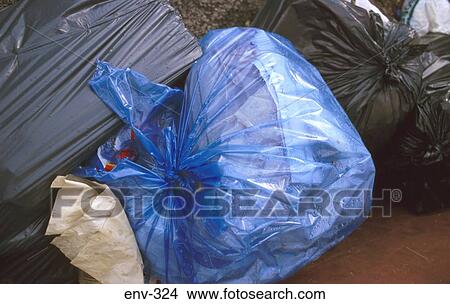 Filled Rubbish Bags UK View Large Photo Image Picture - Filled Rubbish Bags UK. Fotosearch