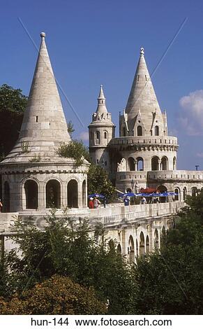Fisherman's Bastion Old Town Budapest Hungary View Large Photo Image Picture - Fisherman's Bastion Old Town Budapest Hungary. Fotosearch