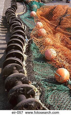 Fishing Nets with Floats Ireland View Large Photo Image Stock Photo - Fishing Nets with Floats Ireland. Fotosearch