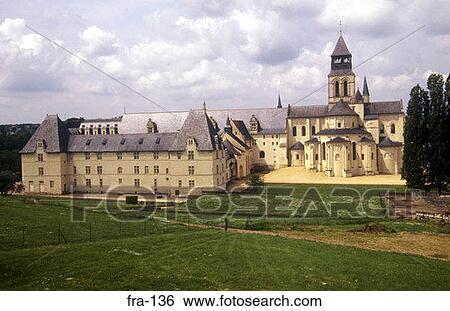 Fontevraud Abbey Loire Valley France View Large Photo Image Stock Photograph - Fontevraud Abbey Loire Valley France. Fotosearch