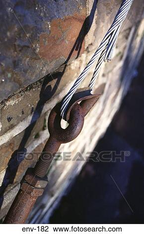 Galvanised Cable Attached to Rusty Loop View Large Photo Image Stock Image - Galvanised Cable Attached to Rusty Loop. Fotosearch