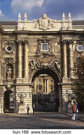 Stock Photo - Gateway Royal Palace Budapest Hungary. Fotosearch