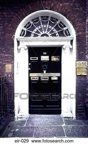 Georgian Black Door with Letter Boxes and Arch View Large Photo Image Stock Photo - Georgian Black Door with Letter Boxes and Arch. Fotosearch
