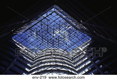 Stock Photo - Glass Ceiling in Modern Building. Fotosearch