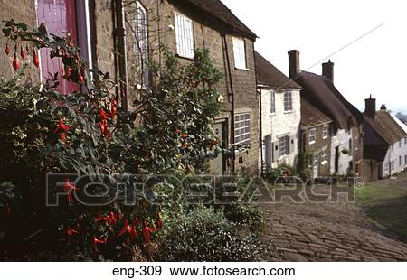 Stock Photo - Gold Hill Shaftesbury Dorset. Fotosearch
