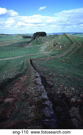 Hadrian's Wall Northumberland England UK View Large Photo Image Stock Image - Hadrian's Wall Northumberland England UK. Fotosearch