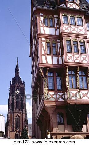 Half Timbered House and Cathedral Frankfurt Germany View Large Photo Image Stock Image - Half Timbered House and Cathedral Frankfurt Germany. Fotosearch