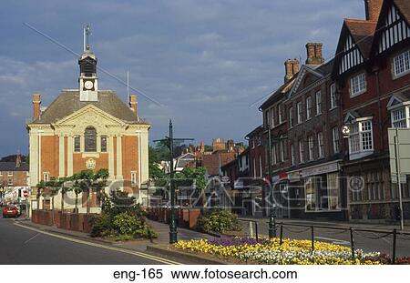 High Street and Town Hall Henley UK View Large Photo Image Stock Photography - High Street and Town Hall Henley UK. Fotosearch