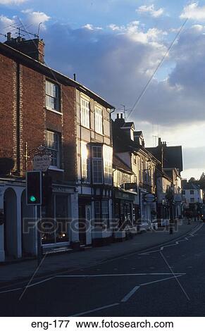 High Street at Dawn Henley UK View Large Photo Image Stock Photo - High Street at Dawn Henley UK. Fotosearch