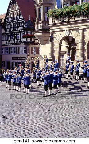 Horn Orchestra in Marketplace Rothenburg Germany View Large Photo Image Stock Image - Horn Orchestra in Marketplace Rothenburg Germany. Fotosearch