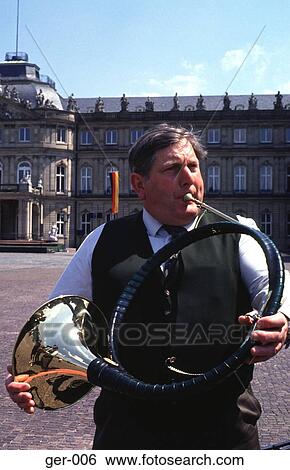 Horn Player Stuttgart Germany View Large Photo Image Stock Photograph - Horn Player Stuttgart Germany. Fotosearch