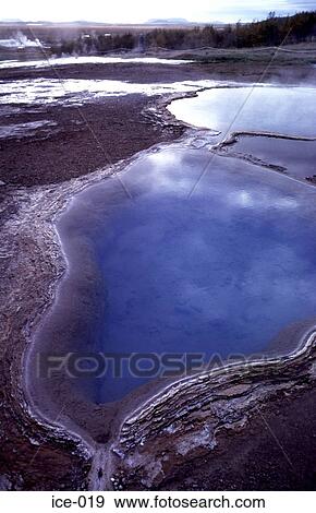 Hot Water Mineral Pools Geysir Iceland View Large Photo Image Stock Photo - Hot Water Mineral Pools Geysir Iceland. Fotosearch
