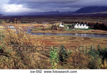Houses in Pingvellir National Park Iceland View Large Photo Image Stock Image - Houses in Pingvellir National Park Iceland. Fotosearch