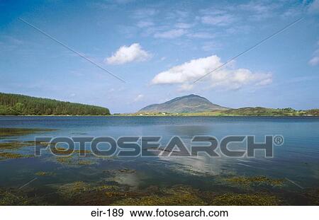 Lake and Mountains Moyard Connemara Ireland View Large Photo Image Stock Photo - Lake and Mountains Moyard Connemara Ireland. Fotosearch