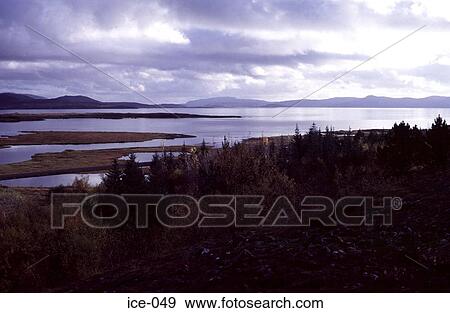 Stock Photo - Lake in the Volcanic Landscape of Iceland. Fotosearch