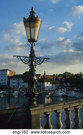 Stock Image - Lamp Post on Henley Bridge UK. Fotosearch