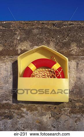 Lifepreserving Ring on Wall Easky Ireland View Large Photo Image Stock Image - Lifepreserving Ring on Wall Easky Ireland. Fotosearch