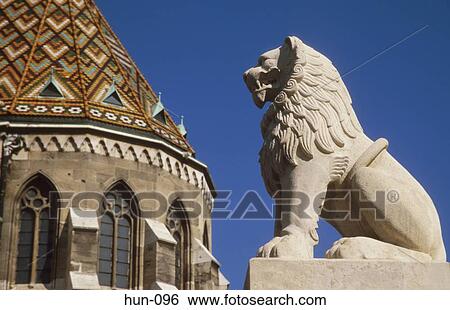 Lion Statue at the Fisherman's Bastion Old Town Budapest Hungary View Large Photo Image Stock Photograph - Lion Statue at the Fisherman's Bastion Old Town Budapest Hungary. Fotosearch