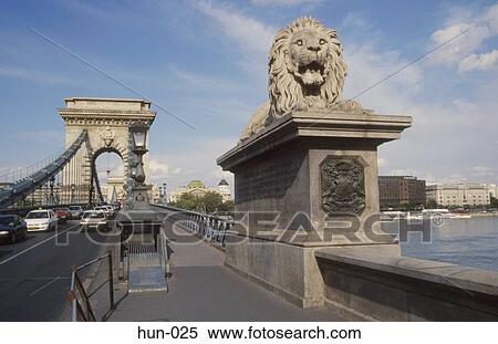 Lion Statue on the Szechenyi Chain Bridge Budapest Hungary View Large Photo Image Stock Photography - Lion Statue on the Szechenyi Chain Bridge Budapest Hungary. Fotosearch