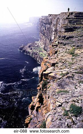 Lone Figure on a Cliff Top Inishmore Aran Ireland UK View Large Photo Image Stock Photo - Lone Figure on a Cliff Top Inishmore Aran Ireland UK. Fotosearch