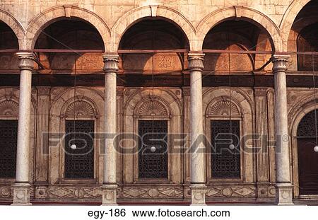 Marble Colonade Cairo Egypt View Large Photo Image Stock Photograph - Marble Colonade Cairo Egypt. Fotosearch