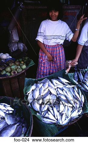 Market Trader Selling Fish Philippines View Large Photo Image Picture - Market Trader Selling Fish Philippines. Fotosearch