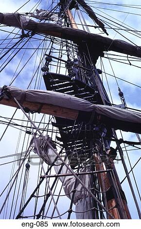 Mast and Rigging of Sailing Ship England UK View Large Photo Image Stock Photography - Mast and Rigging of Sailing Ship England UK. Fotosearch