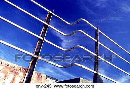Metal Railings against a Clear Blue Sky View Large Photo Image Stock Image - Metal Railings against a Clear Blue Sky. Fotosearch