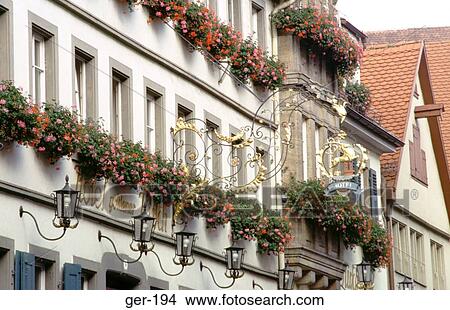 Metal Sign on 19th Century House Rothenburg Germany View Large Photo Image Picture - Metal Sign on 19th Century House Rothenburg Germany. Fotosearch