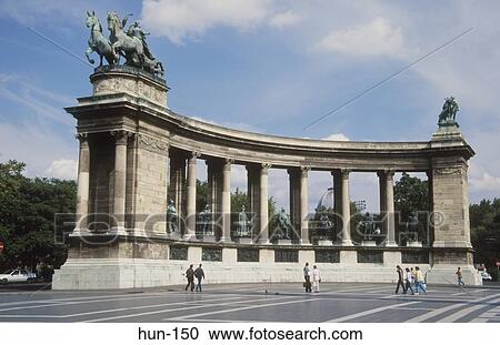 Stock Image - Millennium Monument Budapest Hungary. Fotosearch