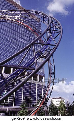 Modern Art Sculpture by Frankfurt Offices Germany View Large Photo Image Stock Photo - Modern Art Sculpture by Frankfurt Offices Germany. Fotosearch
