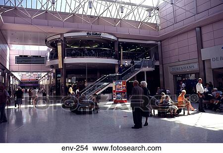Picture - Modern Shopping Mall UK. Fotosearch