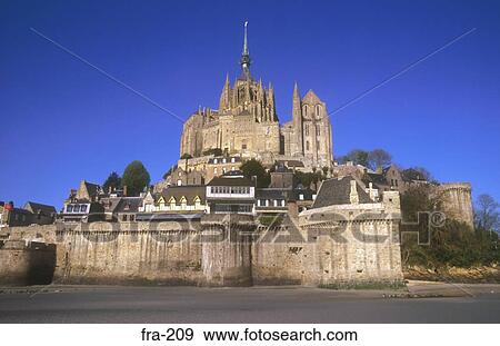 Mont St Michael France View Large Photo Image Stock Photo - Mont St Michael France. Fotosearch