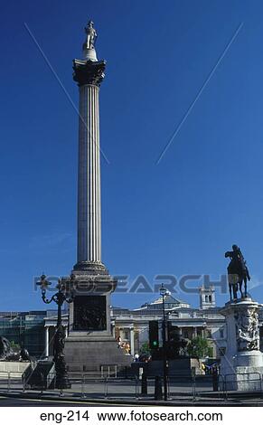 Nelsons Column in Trafalgar Square London UK View Large Photo Image Picture - Nelsons Column in Trafalgar Square London UK. Fotosearch