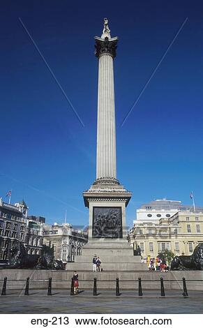 Nelsons Column Trafalgar Square London UK View Large Photo Image Stock Image - Nelsons Column Trafalgar Square London UK. Fotosearch