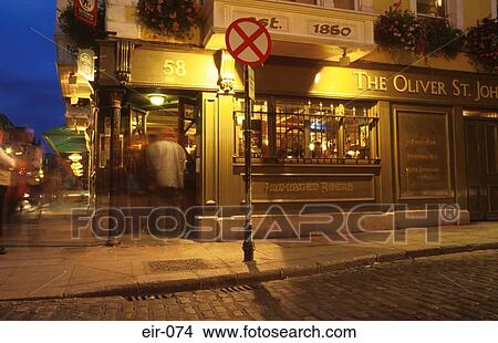 Night Life Outside Public House View Large Photo Image Picture - Night Life Outside Public House. Fotosearch