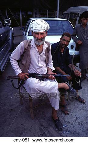 Old Man with Kalashnikov Pakistan View Large Photo Image Stock Image - Old Man with Kalashnikov Pakistan. Fotosearch